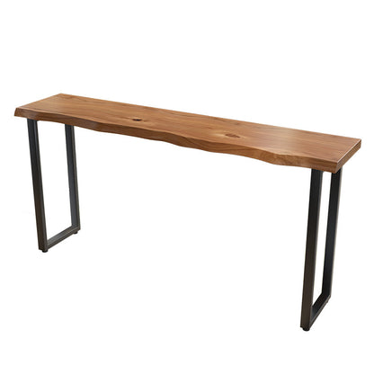 Brown Modern Style Specialty Table Solid Wood and Iron Bar Table for Restaurant Without Chairs Clearhalo 'Bar Furniture' 'Bar Tables' 'bar_tables' 'furn' 'furn_bar_tables' 'Furniture' 'furniture_bar_tables' 'Kitchen & Dining Furniture' 4528337