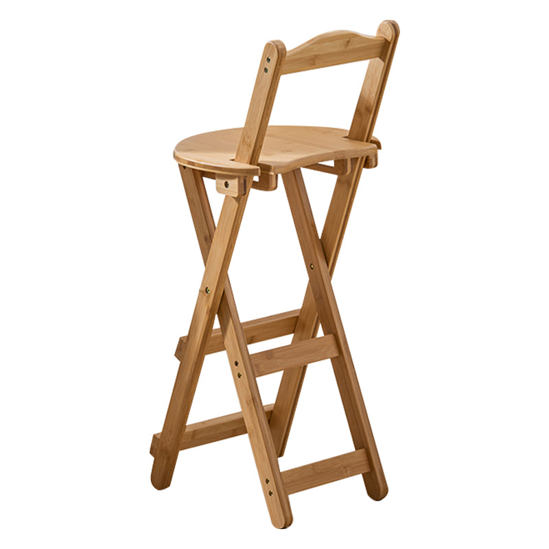 Modern Armless Foldable Counter Stool Wood Kitchen Bar Stool with Wooden Seat and Pedal Natural 1 Piece Clearhalo 'Bar Furniture' 'Bar Stools' 'bar_stools' 'furn' 'furn_bar_stools' 'furniture_bar_stools' 'Kitchen & Dining Furniture' 'kitchen&dining_furn' 'kitchen' 'kitchen_furn' Furniture' 4534273