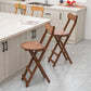 Modern Armless Foldable Counter Stool Wood Kitchen Bar Stool with Wooden Seat and Pedal Clearhalo 'Bar Furniture' 'Bar Stools' 'bar_stools' 'furn' 'furn_bar_stools' 'furniture_bar_stools' 'Kitchen & Dining Furniture' 'kitchen&dining_furn' 'kitchen' 'kitchen_furn' Furniture' 4534275