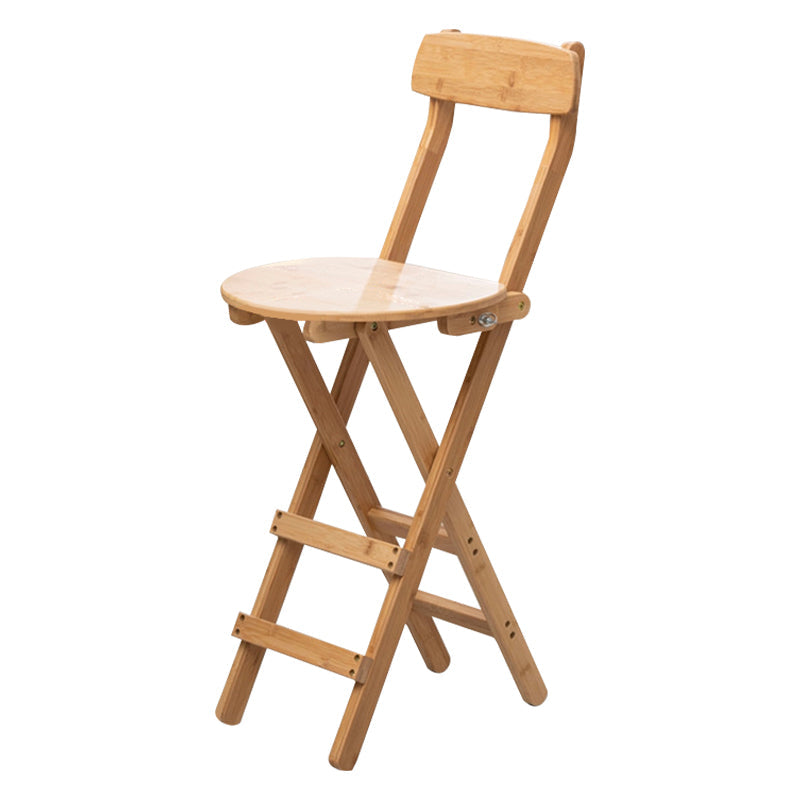 Modern Armless Foldable Counter Stool Wood Kitchen Bar Stool with Wooden Seat and Pedal Clearhalo 'Bar Furniture' 'Bar Stools' 'bar_stools' 'furn' 'furn_bar_stools' 'furniture_bar_stools' 'Kitchen & Dining Furniture' 'kitchen&dining_furn' 'kitchen' 'kitchen_furn' Furniture' 4534280