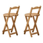 Modern Armless Foldable Counter Stool Wood Kitchen Bar Stool with Wooden Seat and Pedal Natural 2 Piece Set Short Stool (16" H) Clearhalo 'Bar Furniture' 'Bar Stools' 'bar_stools' 'furn' 'furn_bar_stools' 'furniture_bar_stools' 'Kitchen & Dining Furniture' 'kitchen&dining_furn' 'kitchen' 'kitchen_furn' Furniture' 4534283