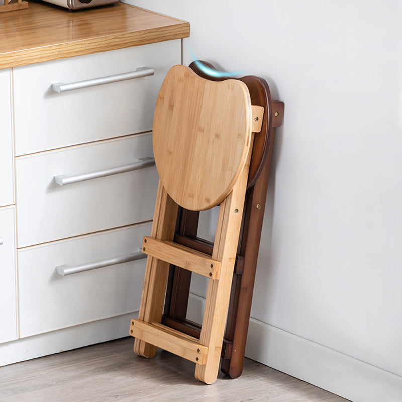 Modern Armless Foldable Counter Stool Wood Kitchen Bar Stool with Wooden Seat and Pedal Clearhalo 'Bar Furniture' 'Bar Stools' 'bar_stools' 'furn' 'furn_bar_stools' 'furniture_bar_stools' 'Kitchen & Dining Furniture' 'kitchen&dining_furn' 'kitchen' 'kitchen_furn' Furniture' 4534289