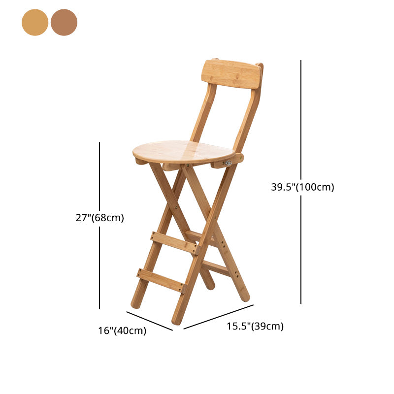 Modern Armless Foldable Counter Stool Wood Kitchen Bar Stool with Wooden Seat and Pedal Clearhalo 'Bar Furniture' 'Bar Stools' 'bar_stools' 'furn' 'furn_bar_stools' 'furniture_bar_stools' 'Kitchen & Dining Furniture' 'kitchen&dining_furn' 'kitchen' 'kitchen_furn' Furniture' 4534302