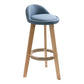 Modern Armless Backrest Counter Stool Wood Household Bar Stool with Wooden Seat Blue 1 Piece Clearhalo 'Bar Furniture' 'Bar Stools' 'bar_stools' 'furn' 'furn_bar_stools' 'furniture_bar_stools' 'Kitchen & Dining Furniture' 'kitchen&dining_furn' 'kitchen' 'kitchen_furn' Furniture' 4536456