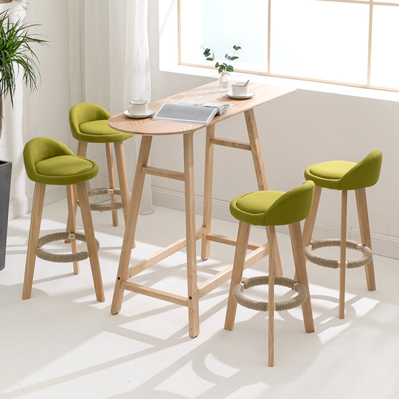 Modern Armless Backrest Counter Stool Wood Household Bar Stool with Wooden Seat Clearhalo 'Bar Furniture' 'Bar Stools' 'bar_stools' 'furn' 'furn_bar_stools' 'furniture_bar_stools' 'Kitchen & Dining Furniture' 'kitchen&dining_furn' 'kitchen' 'kitchen_furn' Furniture' 4536459