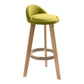 Modern Armless Backrest Counter Stool Wood Household Bar Stool with Wooden Seat Green 1 Piece Clearhalo 'Bar Furniture' 'Bar Stools' 'bar_stools' 'furn' 'furn_bar_stools' 'furniture_bar_stools' 'Kitchen & Dining Furniture' 'kitchen&dining_furn' 'kitchen' 'kitchen_furn' Furniture' 4536464