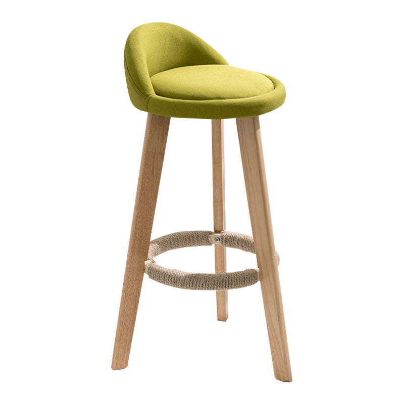 Modern Armless Backrest Counter Stool Wood Household Bar Stool with Wooden Seat Green 1 Piece Clearhalo 'Bar Furniture' 'Bar Stools' 'bar_stools' 'furn' 'furn_bar_stools' 'furniture_bar_stools' 'Kitchen & Dining Furniture' 'kitchen&dining_furn' 'kitchen' 'kitchen_furn' Furniture' 4536464