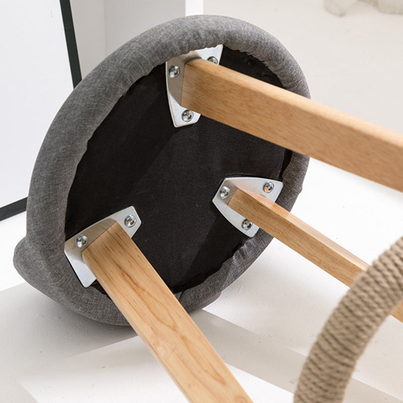 Modern Armless Backrest Counter Stool Wood Household Bar Stool with Wooden Seat Clearhalo 'Bar Furniture' 'Bar Stools' 'bar_stools' 'furn' 'furn_bar_stools' 'furniture_bar_stools' 'Kitchen & Dining Furniture' 'kitchen&dining_furn' 'kitchen' 'kitchen_furn' Furniture' 4536465