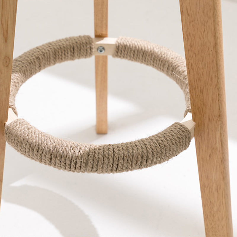 Modern Armless Backrest Counter Stool Wood Household Bar Stool with Wooden Seat Clearhalo 'Bar Furniture' 'Bar Stools' 'bar_stools' 'furn' 'furn_bar_stools' 'furniture_bar_stools' 'Kitchen & Dining Furniture' 'kitchen&dining_furn' 'kitchen' 'kitchen_furn' Furniture' 4536467