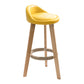 Modern Armless Backrest Counter Stool Wood Household Bar Stool with Wooden Seat Yellow 1 Piece Clearhalo 'Bar Furniture' 'Bar Stools' 'bar_stools' 'furn' 'furn_bar_stools' 'furniture_bar_stools' 'Kitchen & Dining Furniture' 'kitchen&dining_furn' 'kitchen' 'kitchen_furn' Furniture' 4536471