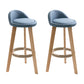 Modern Armless Backrest Counter Stool Wood Household Bar Stool with Wooden Seat Blue 2 Piece Set Clearhalo 'Bar Furniture' 'Bar Stools' 'bar_stools' 'furn' 'furn_bar_stools' 'furniture_bar_stools' 'Kitchen & Dining Furniture' 'kitchen&dining_furn' 'kitchen' 'kitchen_furn' Furniture' 4536476
