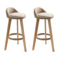 Modern Armless Backrest Counter Stool Wood Household Bar Stool with Wooden Seat Khaki 2 Piece Set Clearhalo 'Bar Furniture' 'Bar Stools' 'bar_stools' 'furn' 'furn_bar_stools' 'furniture_bar_stools' 'Kitchen & Dining Furniture' 'kitchen&dining_furn' 'kitchen' 'kitchen_furn' Furniture' 4536477