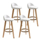 Modern Armless Backrest Counter Stool Wood Household Bar Stool with Wooden Seat White 4 Piece Set Clearhalo 'Bar Furniture' 'Bar Stools' 'bar_stools' 'furn' 'furn_bar_stools' 'furniture_bar_stools' 'Kitchen & Dining Furniture' 'kitchen&dining_furn' 'kitchen' 'kitchen_furn' Furniture' 4536494