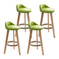 Modern Armless Backrest Counter Stool Wood Household Bar Stool with Wooden Seat Light Green 4 Piece Set Clearhalo 'Bar Furniture' 'Bar Stools' 'bar_stools' 'furn' 'furn_bar_stools' 'furniture_bar_stools' 'Kitchen & Dining Furniture' 'kitchen&dining_furn' 'kitchen' 'kitchen_furn' Furniture' 4536497