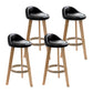 Modern Armless Backrest Counter Stool Wood Household Bar Stool with Wooden Seat Black 4 Piece Set Clearhalo 'Bar Furniture' 'Bar Stools' 'bar_stools' 'furn' 'furn_bar_stools' 'furniture_bar_stools' 'Kitchen & Dining Furniture' 'kitchen&dining_furn' 'kitchen' 'kitchen_furn' Furniture' 4536498