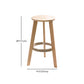 Modern Armless Backrest Counter Stool Wood Household Bar Stool with Wooden Seat Clearhalo 'Bar Furniture' 'Bar Stools' 'bar_stools' 'furn' 'furn_bar_stools' 'furniture_bar_stools' 'Kitchen & Dining Furniture' 'kitchen&dining_furn' 'kitchen' 'kitchen_furn' Furniture' 4536502