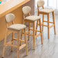 Modern Armless Backrest Counter Stool Wood Living Room Bar Stool with Cushion Clearhalo 'Bar Furniture' 'Bar Stools' 'bar_stools' 'furn' 'furn_bar_stools' 'furniture_bar_stools' 'Kitchen & Dining Furniture' 'kitchen&dining_furn' 'kitchen' 'kitchen_furn' Furniture' 4536503