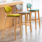 Modern Armless Backrest Counter Stool Wood Living Room Bar Stool with Cushion Clearhalo 'Bar Furniture' 'Bar Stools' 'bar_stools' 'furn' 'furn_bar_stools' 'furniture_bar_stools' 'Kitchen & Dining Furniture' 'kitchen&dining_furn' 'kitchen' 'kitchen_furn' Furniture' 4536506