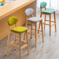 Modern Armless Backrest Counter Stool Wood Living Room Bar Stool with Cushion Clearhalo 'Bar Furniture' 'Bar Stools' 'bar_stools' 'furn' 'furn_bar_stools' 'furniture_bar_stools' 'Kitchen & Dining Furniture' 'kitchen&dining_furn' 'kitchen' 'kitchen_furn' Furniture' 4536508