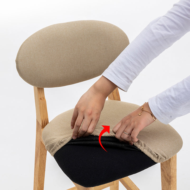 Modern Armless Backrest Counter Stool Wood Living Room Bar Stool with Cushion Clearhalo 'Bar Furniture' 'Bar Stools' 'bar_stools' 'furn' 'furn_bar_stools' 'furniture_bar_stools' 'Kitchen & Dining Furniture' 'kitchen&dining_furn' 'kitchen' 'kitchen_furn' Furniture' 4536519