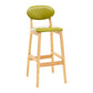 Modern Armless Backrest Counter Stool Wood Living Room Bar Stool with Cushion Light Green 1 Piece Clearhalo 'Bar Furniture' 'Bar Stools' 'bar_stools' 'furn' 'furn_bar_stools' 'furniture_bar_stools' 'Kitchen & Dining Furniture' 'kitchen&dining_furn' 'kitchen' 'kitchen_furn' Furniture' 4536520