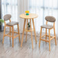 Modern Armless Backrest Counter Stool Wood Living Room Bar Stool with Cushion Clearhalo 'Bar Furniture' 'Bar Stools' 'bar_stools' 'furn' 'furn_bar_stools' 'furniture_bar_stools' 'Kitchen & Dining Furniture' 'kitchen&dining_furn' 'kitchen' 'kitchen_furn' Furniture' 4536521