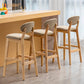 Modern Armless Backrest Counter Stool Wood Living Room Bar Stool with Cushion Clearhalo 'Bar Furniture' 'Bar Stools' 'bar_stools' 'furn' 'furn_bar_stools' 'furniture_bar_stools' 'Kitchen & Dining Furniture' 'kitchen&dining_furn' 'kitchen' 'kitchen_furn' Furniture' 4536526