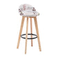 Modern Armless Backrest Counter Stool Wood Bedroom Bar Stool with Cushion and Pedal White-Gray 1 Piece Clearhalo 'Bar Furniture' 'Bar Stools' 'bar_stools' 'furn' 'furn_bar_stools' 'furniture_bar_stools' 'Kitchen & Dining Furniture' 'kitchen&dining_furn' 'kitchen' 'kitchen_furn' Furniture' 4536559