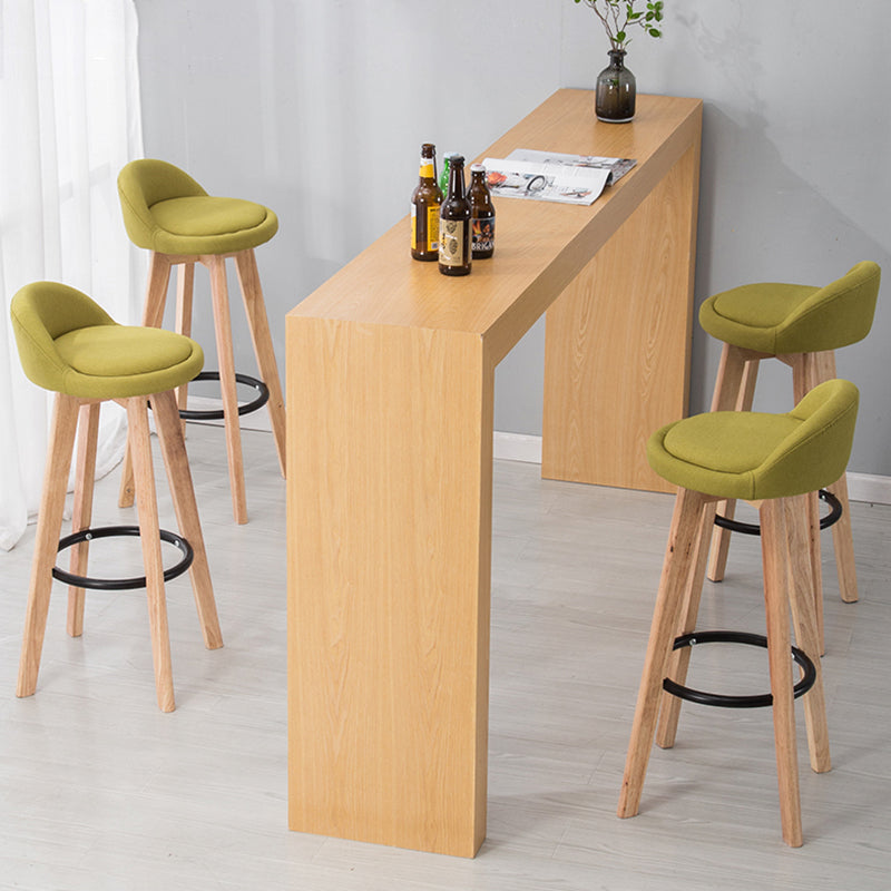 Modern Armless Backrest Counter Stool Wood Bedroom Bar Stool with Cushion and Pedal Clearhalo 'Bar Furniture' 'Bar Stools' 'bar_stools' 'furn' 'furn_bar_stools' 'furniture_bar_stools' 'Kitchen & Dining Furniture' 'kitchen&dining_furn' 'kitchen' 'kitchen_furn' Furniture' 4536563