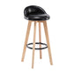 Modern Armless Backrest Counter Stool Wood Bedroom Bar Stool with Cushion and Pedal Black 1 Piece Clearhalo 'Bar Furniture' 'Bar Stools' 'bar_stools' 'furn' 'furn_bar_stools' 'furniture_bar_stools' 'Kitchen & Dining Furniture' 'kitchen&dining_furn' 'kitchen' 'kitchen_furn' Furniture' 4536573