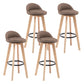 Modern Armless Backrest Counter Stool Wood Bedroom Bar Stool with Cushion and Pedal Coffee 4 Piece Set Clearhalo 'Bar Furniture' 'Bar Stools' 'bar_stools' 'furn' 'furn_bar_stools' 'furniture_bar_stools' 'Kitchen & Dining Furniture' 'kitchen&dining_furn' 'kitchen' 'kitchen_furn' Furniture' 4536613