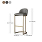 Glam Mental Leather Bar Stools Indoor Barstool with Iron Legs and Low Back Clearhalo 'Bar Furniture' 'Bar Stools' 'bar_stools' 'furn' 'furn_bar_stools' 'furniture_bar_stools' 'Kitchen & Dining Furniture' 'kitchen&dining_furn' 'kitchen' 'kitchen_furn' Furniture' 4536753