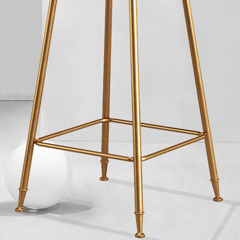 Glam Metal Upholstered Barstool Bristol Bar Stool with Iron Legs and Cushion Low Back Clearhalo 'Bar Furniture' 'Bar Stools' 'bar_stools' 'furn' 'furn_bar_stools' 'furniture_bar_stools' 'Kitchen & Dining Furniture' 'kitchen&dining_furn' 'kitchen' 'kitchen_furn' Furniture' 4536769