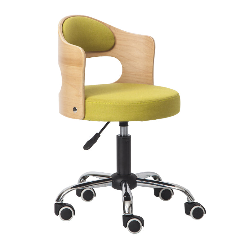 Modern Adjustable Rotatable Stool Steel Household Bar Stool with Cushion and Pulley Light Green 1 Piece Clearhalo 'Bar Furniture' 'Bar Stools' 'bar_stools' 'furniture_bar_stools' 'Kitchen & Dining Furniture' 'kitchen&dining_furn' 'kitchen' 'kitchen_furn' Furniture' 4536897