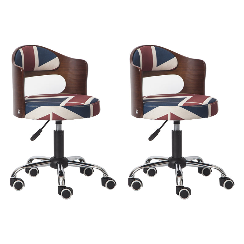 Modern Adjustable Rotatable Stool Steel Household Bar Stool with Cushion and Pulley Red-Blue Set of 2 Clearhalo 'Bar Furniture' 'Bar Stools' 'bar_stools' 'furniture_bar_stools' 'Kitchen & Dining Furniture' 'kitchen&dining_furn' 'kitchen' 'kitchen_furn' Furniture' 4536902