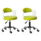 Modern Adjustable Rotatable Stool Steel Household Bar Stool with Cushion and Pulley Green Set of 2 Clearhalo 'Bar Furniture' 'Bar Stools' 'bar_stools' 'furniture_bar_stools' 'Kitchen & Dining Furniture' 'kitchen&dining_furn' 'kitchen' 'kitchen_furn' Furniture' 4536906