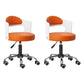 Modern Adjustable Rotatable Stool Steel Household Bar Stool with Cushion and Pulley Orange Yellow Set of 2 Clearhalo 'Bar Furniture' 'Bar Stools' 'bar_stools' 'furniture_bar_stools' 'Kitchen & Dining Furniture' 'kitchen&dining_furn' 'kitchen' 'kitchen_furn' Furniture' 4536911