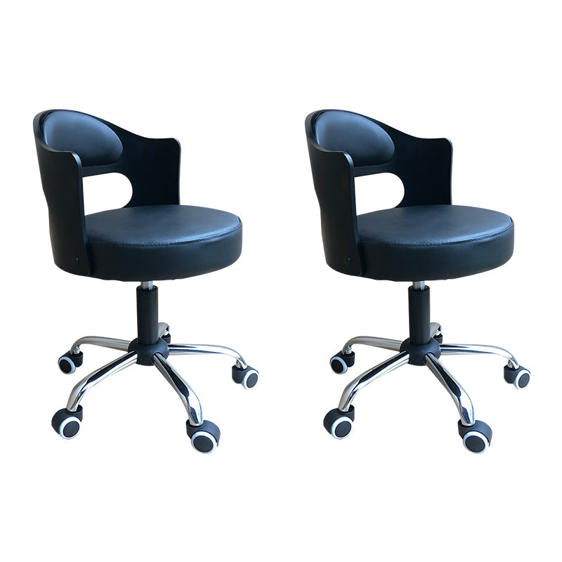 Modern Adjustable Rotatable Stool Steel Household Bar Stool with Cushion and Pulley Lake Blue Set of 2 Clearhalo 'Bar Furniture' 'Bar Stools' 'bar_stools' 'furniture_bar_stools' 'Kitchen & Dining Furniture' 'kitchen&dining_furn' 'kitchen' 'kitchen_furn' Furniture' 4536921