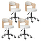 Modern Adjustable Rotatable Stool Steel Household Bar Stool with Cushion and Pulley White Set of 4 Clearhalo 'Bar Furniture' 'Bar Stools' 'bar_stools' 'furniture_bar_stools' 'Kitchen & Dining Furniture' 'kitchen&dining_furn' 'kitchen' 'kitchen_furn' Furniture' 4536924