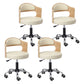 Modern Adjustable Rotatable Stool Steel Household Bar Stool with Cushion and Pulley Off-White Set of 4 Clearhalo 'Bar Furniture' 'Bar Stools' 'bar_stools' 'furniture_bar_stools' 'Kitchen & Dining Furniture' 'kitchen&dining_furn' 'kitchen' 'kitchen_furn' Furniture' 4536938