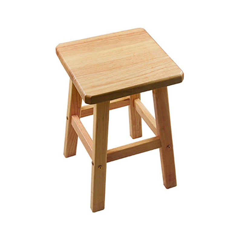 Oak Wood Modern Bar Stool Backless Footrest Indoor Counter-height Stool Short Stool(18"H) Clearhalo 'Bar Furniture' 'Bar Stools' 'bar_stools' 'furn' 'furn_bar_stools' 'furniture_bar_stools' 'Kitchen & Dining Furniture' 'kitchen&dining_furn' 'kitchen' 'kitchen_furn' Furniture' 4536944
