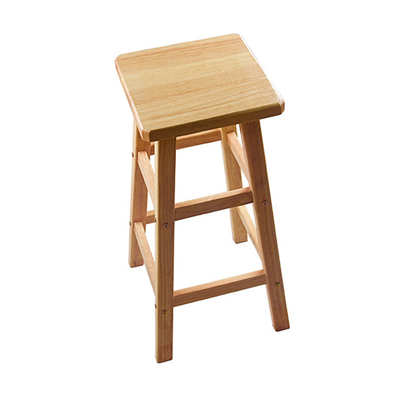 Oak Wood Modern Bar Stool Backless Footrest Indoor Counter-height Stool Bar Stool (28" H) Clearhalo 'Bar Furniture' 'Bar Stools' 'bar_stools' 'furn' 'furn_bar_stools' 'furniture_bar_stools' 'Kitchen & Dining Furniture' 'kitchen&dining_furn' 'kitchen' 'kitchen_furn' Furniture' 4536949