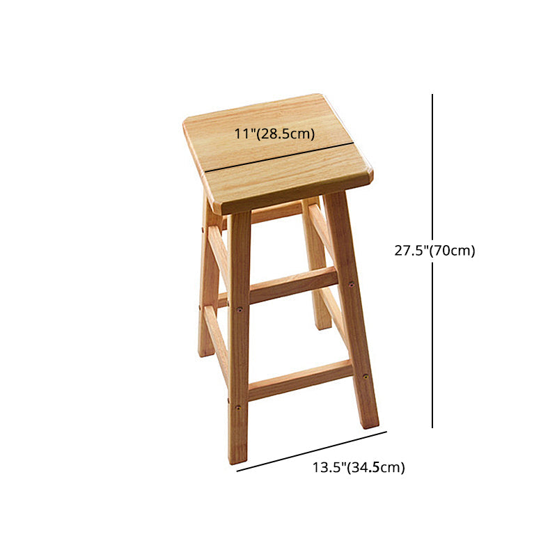 Oak Wood Modern Bar Stool Backless Footrest Indoor Counter-height Stool Clearhalo 'Bar Furniture' 'Bar Stools' 'bar_stools' 'furn' 'furn_bar_stools' 'furniture_bar_stools' 'Kitchen & Dining Furniture' 'kitchen&dining_furn' 'kitchen' 'kitchen_furn' Furniture' 4536958