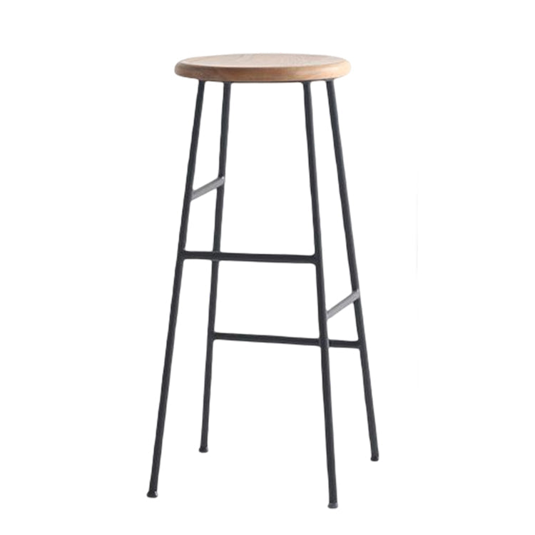 Contemporary Round Counter Bar Stool Backless Bar Stool with Footrest Brown 1 Piece Clearhalo 'Bar Furniture' 'Bar Stools' 'bar_stools' 'furn' 'furn_bar_stools' 'furniture_bar_stools' 'Kitchen & Dining Furniture' 'kitchen&dining_furn' 'kitchen' 'kitchen_furn' Furniture' 4536961