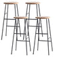 Contemporary Round Counter Bar Stool Backless Bar Stool with Footrest Brown 4 Piece Set Clearhalo 'Bar Furniture' 'Bar Stools' 'bar_stools' 'furn' 'furn_bar_stools' 'furniture_bar_stools' 'Kitchen & Dining Furniture' 'kitchen&dining_furn' 'kitchen' 'kitchen_furn' Furniture' 4536964