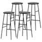 Contemporary Round Counter Bar Stool Backless Bar Stool with Footrest Black 4 Piece Set Clearhalo 'Bar Furniture' 'Bar Stools' 'bar_stools' 'furn' 'furn_bar_stools' 'furniture_bar_stools' 'Kitchen & Dining Furniture' 'kitchen&dining_furn' 'kitchen' 'kitchen_furn' Furniture' 4536976