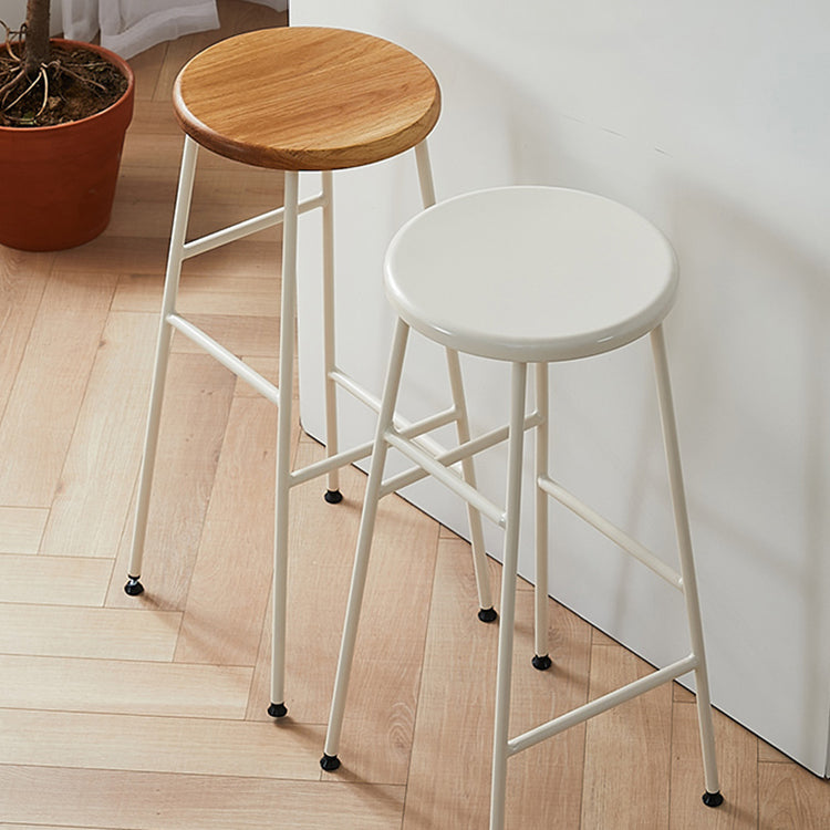 Contemporary Round Counter Bar Stool Backless Bar Stool with Footrest Clearhalo 'Bar Furniture' 'Bar Stools' 'bar_stools' 'furn' 'furn_bar_stools' 'furniture_bar_stools' 'Kitchen & Dining Furniture' 'kitchen&dining_furn' 'kitchen' 'kitchen_furn' Furniture' 4536978