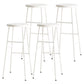 Contemporary Round Counter Bar Stool Backless Bar Stool with Footrest White 4 Piece Set Clearhalo 'Bar Furniture' 'Bar Stools' 'bar_stools' 'furn' 'furn_bar_stools' 'furniture_bar_stools' 'Kitchen & Dining Furniture' 'kitchen&dining_furn' 'kitchen' 'kitchen_furn' Furniture' 4536984