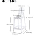 Acrylic Indoor Bar Stool Full Back Modern Square Arm-less Counter Stool Clearhalo 'Bar Furniture' 'Bar Stools' 'bar_stools' 'furn' 'furn_bar_stools' 'furniture_bar_stools' 'Kitchen & Dining Furniture' 'kitchen&dining_furn' 'kitchen' 'kitchen_furn' Furniture' 4537006
