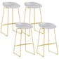 Modern Style Iron Bar Stool with Footrest Coffee Shop Casual Bar Stool Gold 4 Piece Set Clearhalo 'Bar Furniture' 'Bar Stools' 'bar_stools' 'furn' 'furn_bar_stools' 'furniture_bar_stools' 'Kitchen & Dining Furniture' 'kitchen&dining_furn' 'kitchen' 'kitchen_furn' Furniture' 4537017
